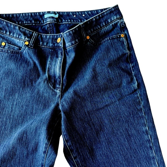 J. McLaughlin Dark Wash Mid Rise Stretch Skinny Jeans - Picture 7 of 14